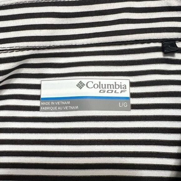 Columbia golf polo black and white stripes US ARMY embroidered logo large men - Picture 6 of 10